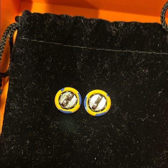 Tory Burch Blue and Yellow Earrings - Picture 3 of 3